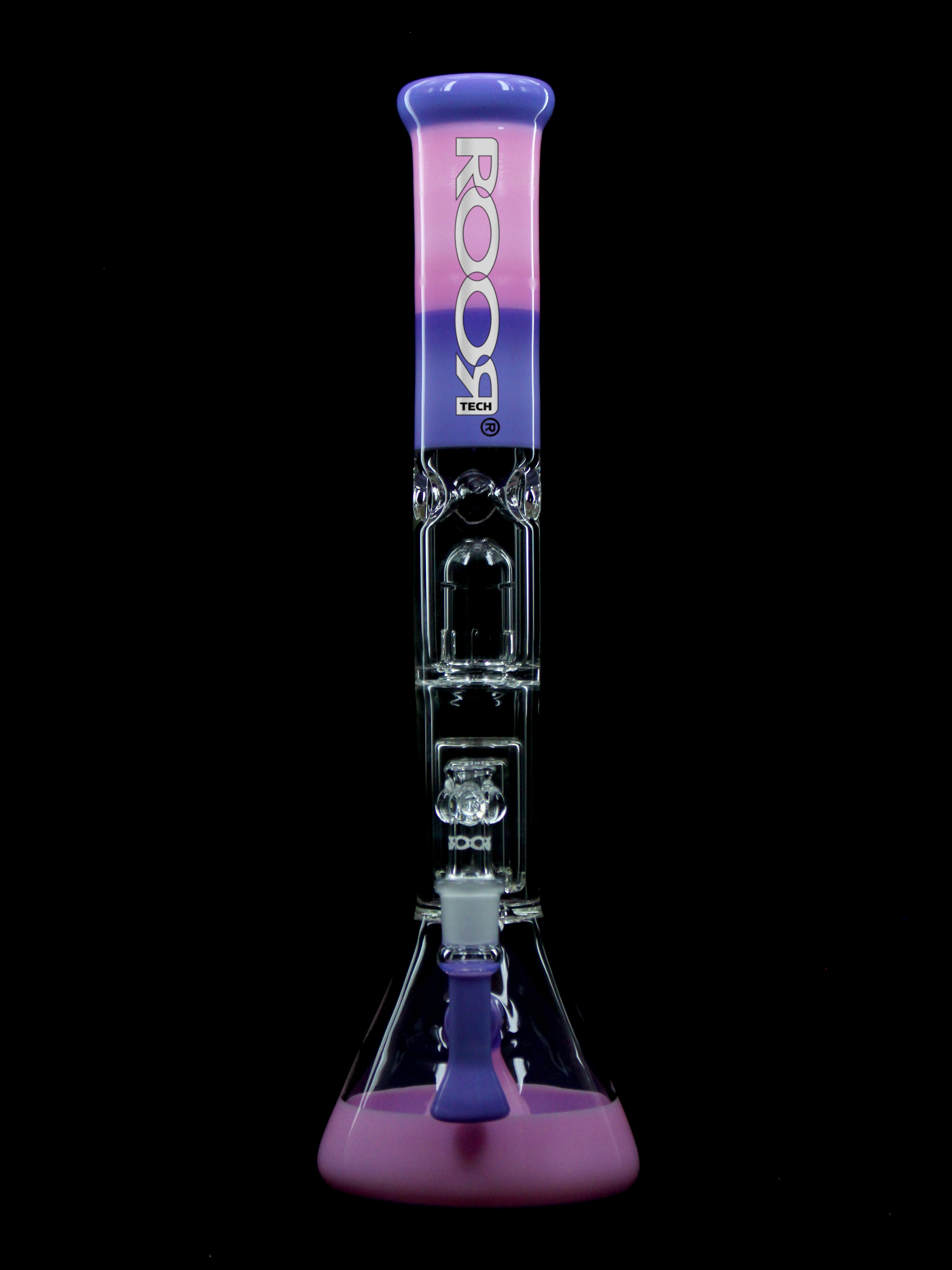 ROOR® Tech Fixed 18"<br>50x5 Beaker Barrel Perc<br>Purple & Pink