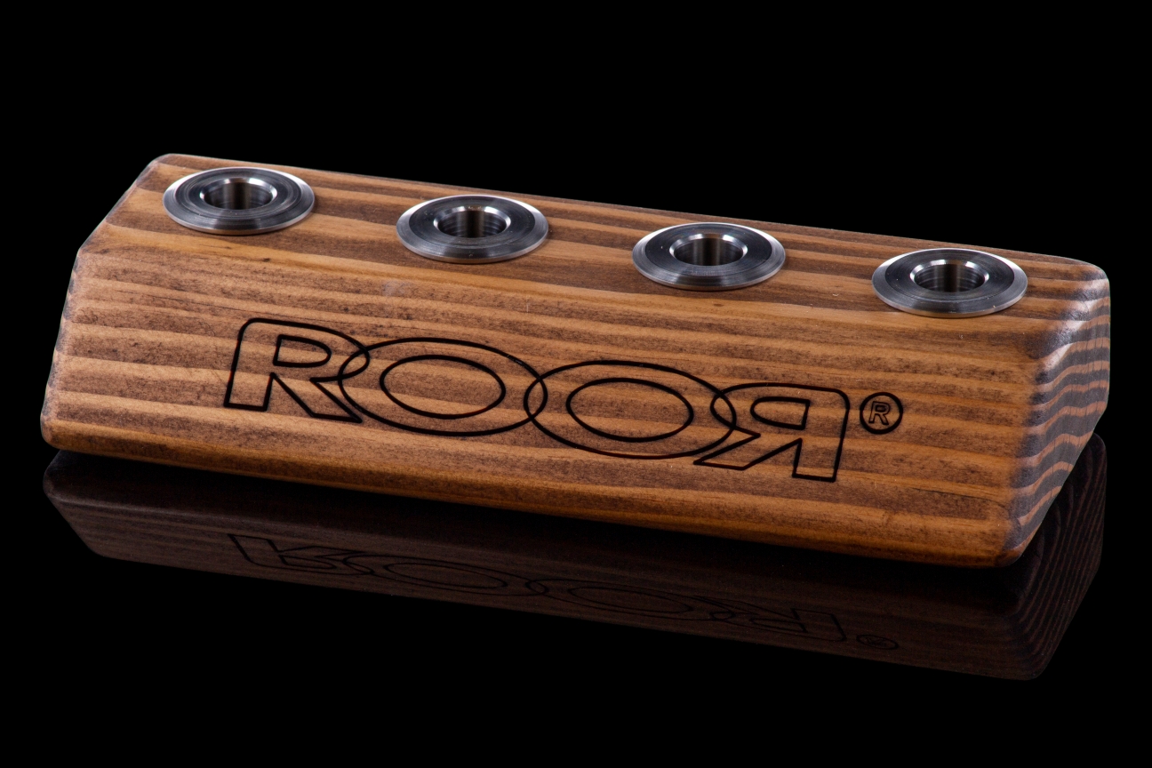 ROOR Small 4-Hole Bowl Holder  14.5mm Dark Wood